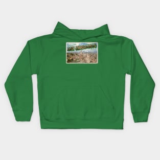 Greetings from San Gimignano Vintage style retro souvenir Kids Hoodie